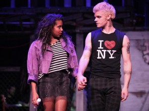 Lisa Glover and Tyler Kuhlman in "Rent"