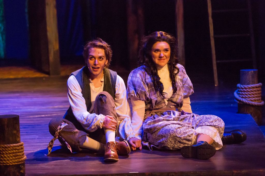 Two actors in "Peter and the Starcatcher"